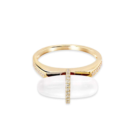 DIAMANTA MOONSTONE GOLD RING WITH DIAMONDS