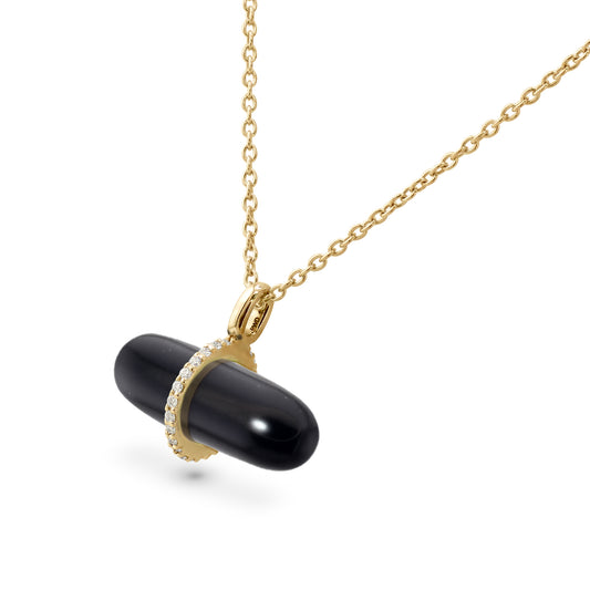 DIAMANTA BLACK ONYX NECKLACE