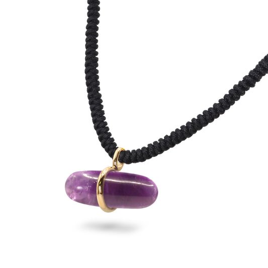 AURUM AMETHYST MACRAMÉ NECKLACE