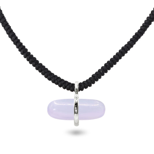 AURUM BLUE LACE AGATE MACRAMÉ NECKLACE