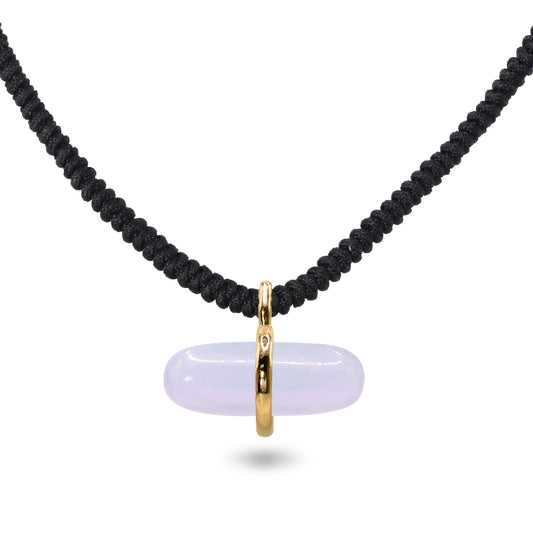 AURUM BLUE LACE AGATE MACRAMÉ NECKLACE