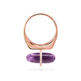 DIAMANTA AMETHTST GOLD RING WITH DISMONDS
