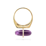 DIAMANTA AMETHTST GOLD RING WITH DISMONDS