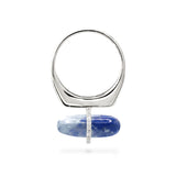 DIAMANTA BLUE AVENTURINE GOLD RING WITH DIAMONDS