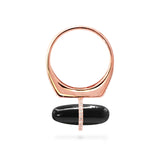 DIAMANTA BLACK ONYX GOLD RING WITH DIAMONDS
