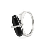 DIAMANTA BLACK ONYX GOLD RING WITH DIAMONDS