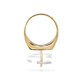 DIAMANTA CRYSTAL QUARTZ GOLD RING WITH DIAMONDS