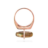 DIAMANTA LABRADORITE GOLD RING WITH DIAMONDS