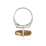 DIAMANTA LABRADORITE GOLD RING WITH DIAMONDS