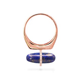 DIAMANTA LAPIS LAZULI GOLD RING WITH DIAMONDS