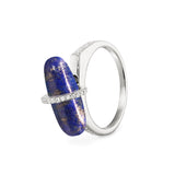 DIAMANTA LAPIS LAZULI GOLD RING WITH DIAMONDS