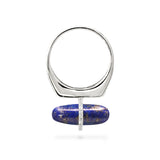 DIAMANTA LAPIS LAZULI GOLD RING WITH DIAMONDS