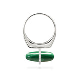 DIAMANTA MALACHITE GOLD RING WITH DIAMONDS