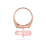 DIAMANTA ROSE QUARTZ GOLD RING WITH DIAMONDS
