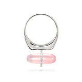 DIAMANTA ROSE QUARTZ GOLD RING WITH DIAMONDS