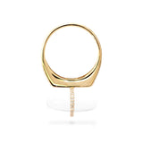 DIAMANTA SNOW QUARTZ GOLD RING WITH DIAMONDS