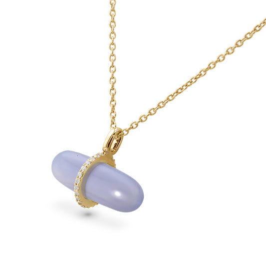 DIAMANTA BLUE LACE AGATE NECKLACE