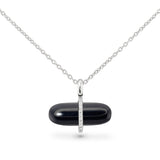 DIAMANTA BLACK ONYX NECKLACE