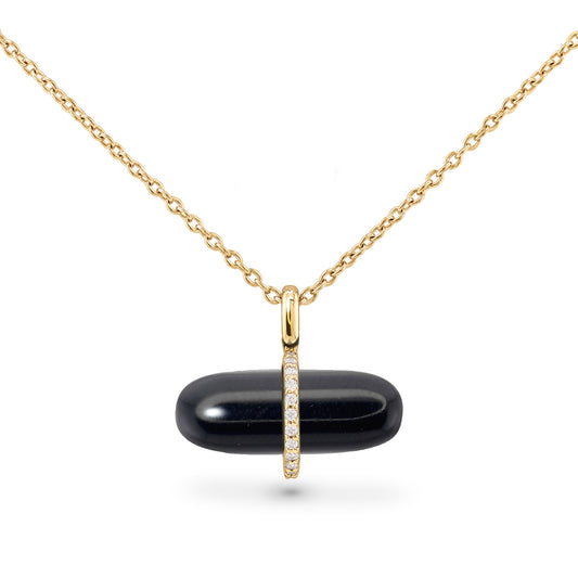 DIAMANTA BLACK ONYX NECKLACE