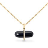 DIAMANTA BLACK ONYX NECKLACE