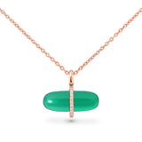 DIAMANTA GREEN AGATE NECKLACE