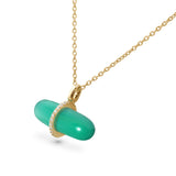 DIAMANTA GREEN AGATE NECKLACE