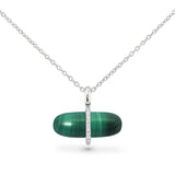 DIAMANTA MALACHITE NECKLACE