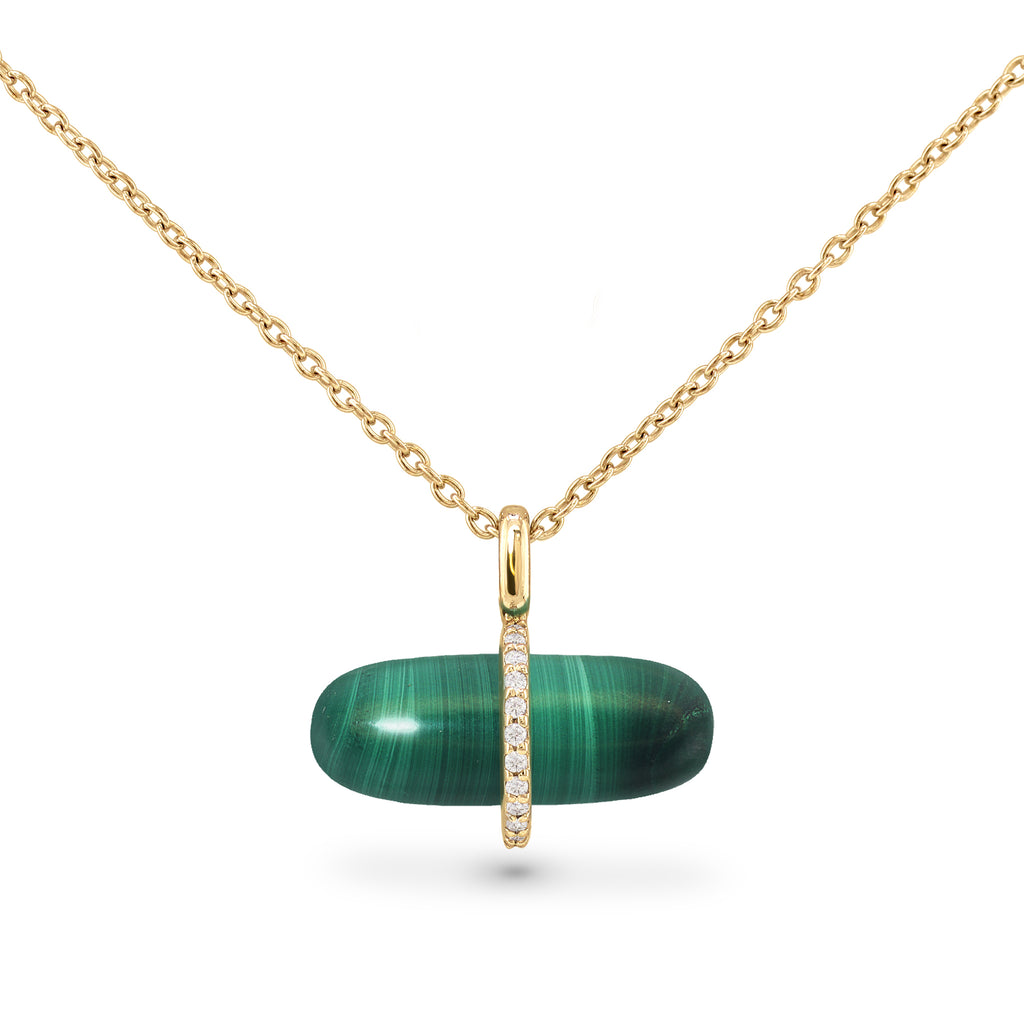 DIAMANTA MALACHITE NECKLACE – PILLGEM