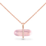 DIAMANTA ROSE QUARTZ NECKLACE
