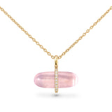 DIAMANTA ROSE QUARTZ NECKLACE