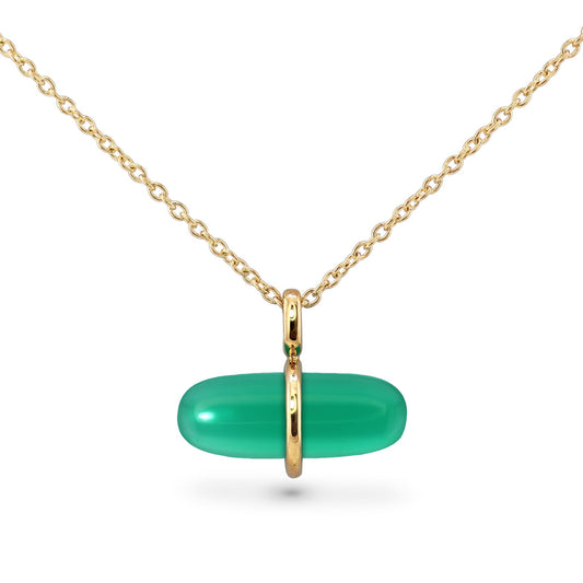 AURUM GREEN AGATE NECKLACE
