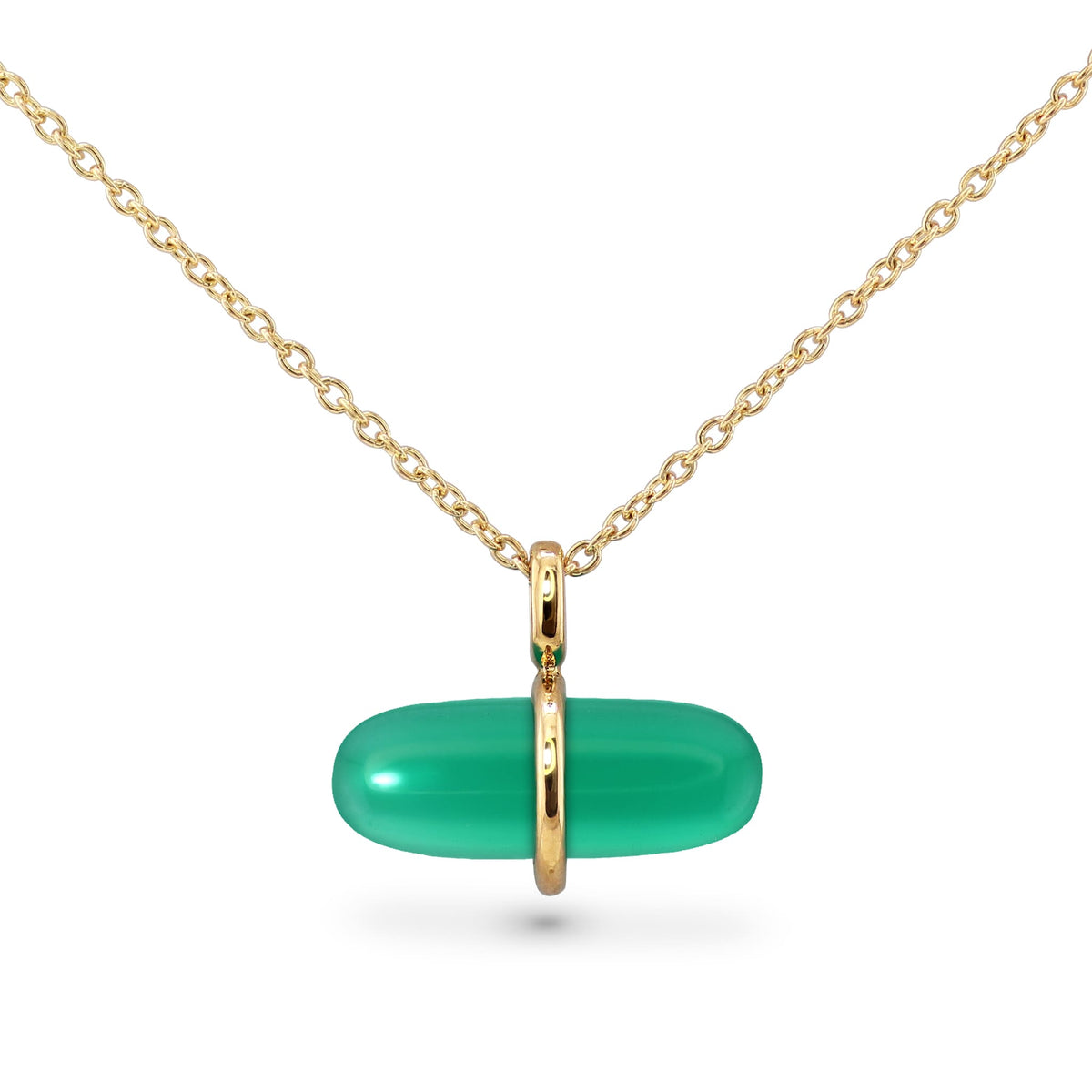 AURUM GREEN AGATE NECKLACE