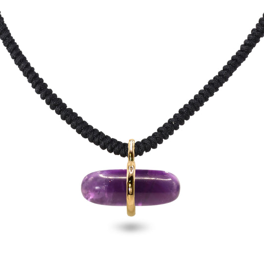 AURUM AMETHYST MACRAMÉ NECKLACE