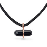 AURUM BLACK ONYX MACRAMÉ NECKLACE