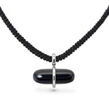 AURUM BLACK ONYX MACRAMÉ NECKLACE