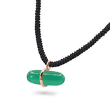 AURUM GREEN AGATE MACRAMÉ NECKLACE