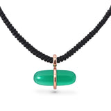 AURUM GREEN AGATE MACRAMÉ NECKLACE