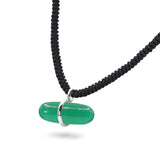 AURUM GREEN AGATE MACRAMÉ NECKLACE