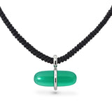 AURUM GREEN AGATE MACRAMÉ NECKLACE