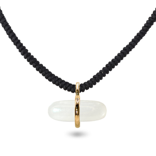AURUM MOONSTONE MACRAMÉ NECKLACE