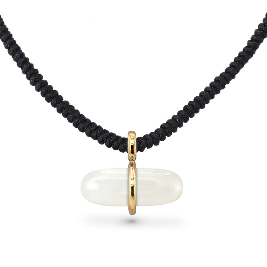 AURUM MOONSTONE MACRAMÉ NECKLACE