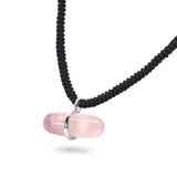 AURUM ROSE QUARTZ MACRAMÉ NECKLACE