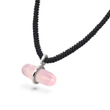 AURUM ROSE QUARTZ MACRAMÉ NECKLACE