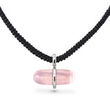 AURUM ROSE QUARTZ MACRAMÉ NECKLACE