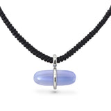 AURUM SKY AGATE MACRAMÉ NECKLACE